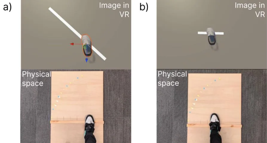 Designing visuo-haptic illusions for Virtual Reality applications using floor-based shape-changing displays